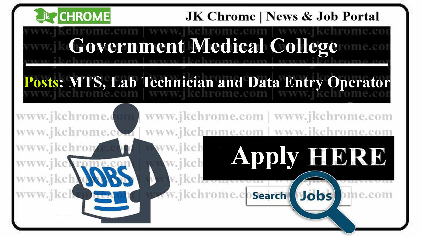 GMC Jammu Recruitment 2022, Apply for Lab Technician, Data Entry Operator and MTS vacancies