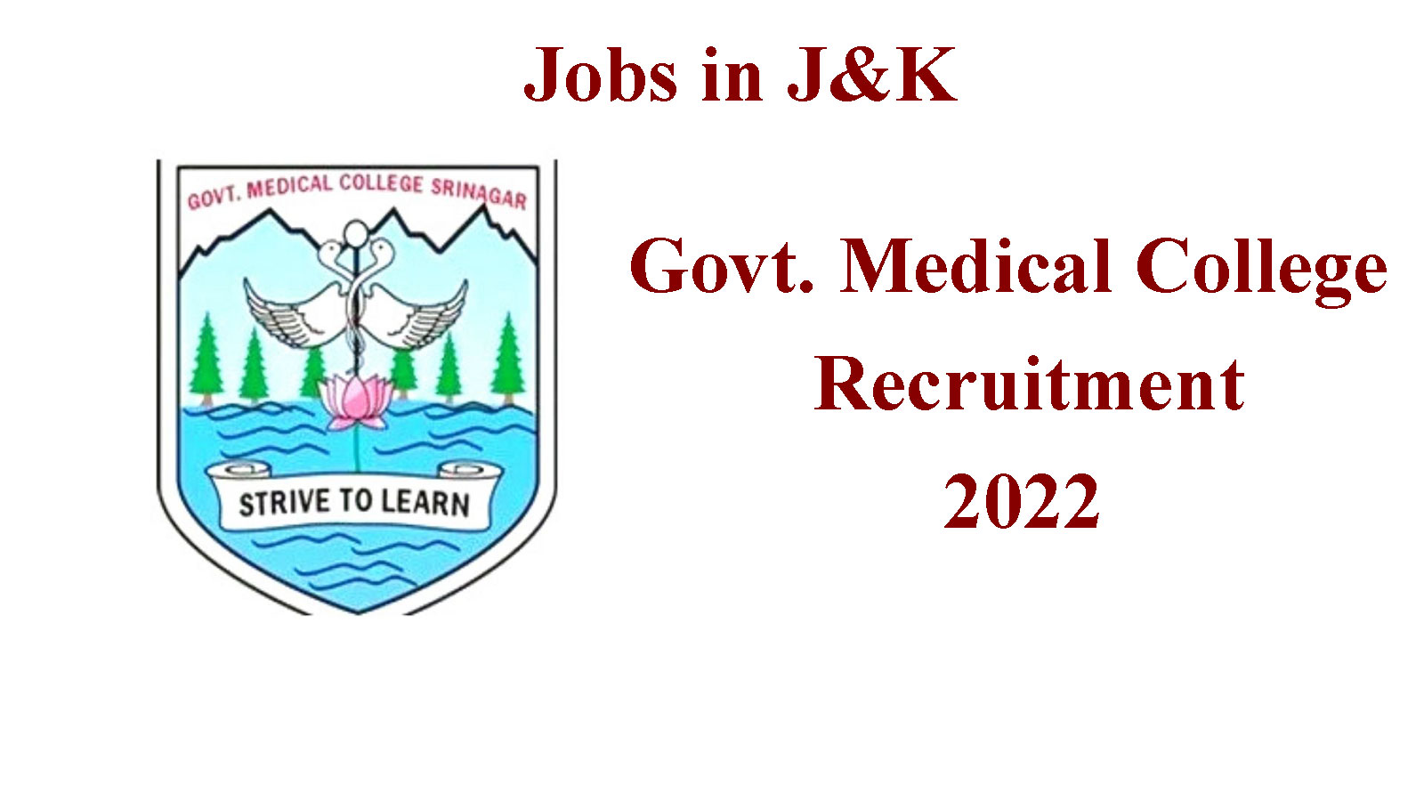 GMC Srinagar Recruitment 2022, Check details