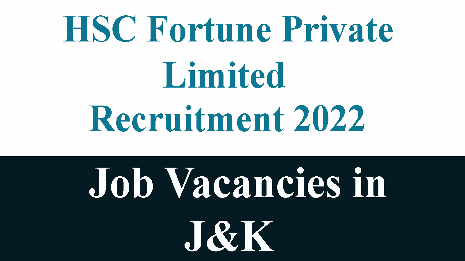 HSC Fortune Private Limited Jammu Jobs Recruitment