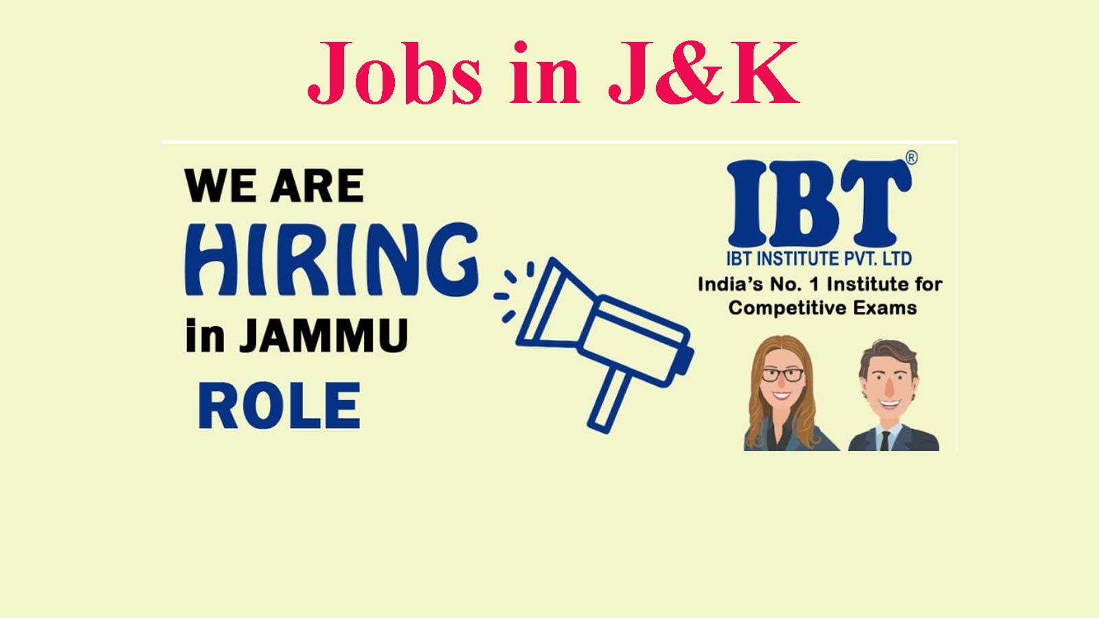 IBT Institute Jammu Jobs Recruitment