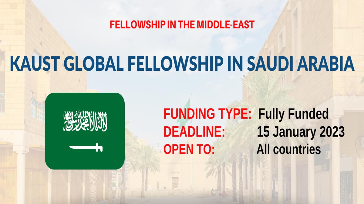 Fully funded post-doc fellowship at KAUST Saudi, Apply Now