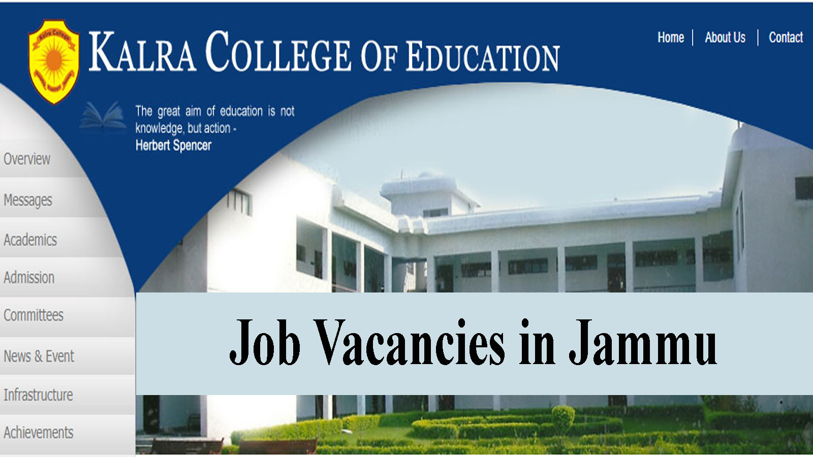 Kalra College of Education Jammu Recruitment, Hiring Staff
