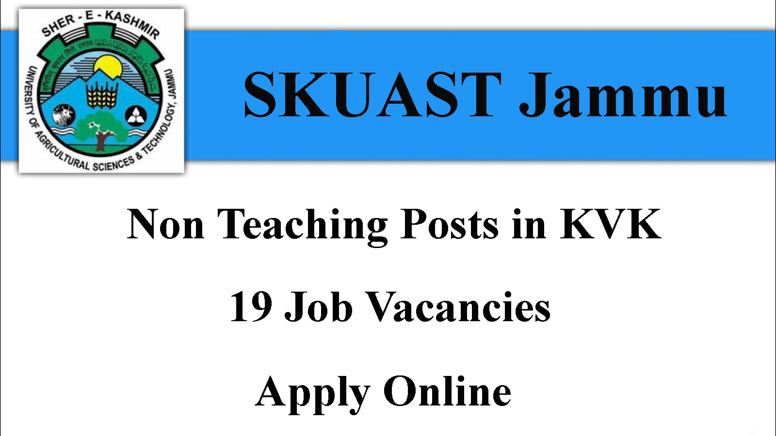 SKUAST Jammu Recruitment 2022 in KVK