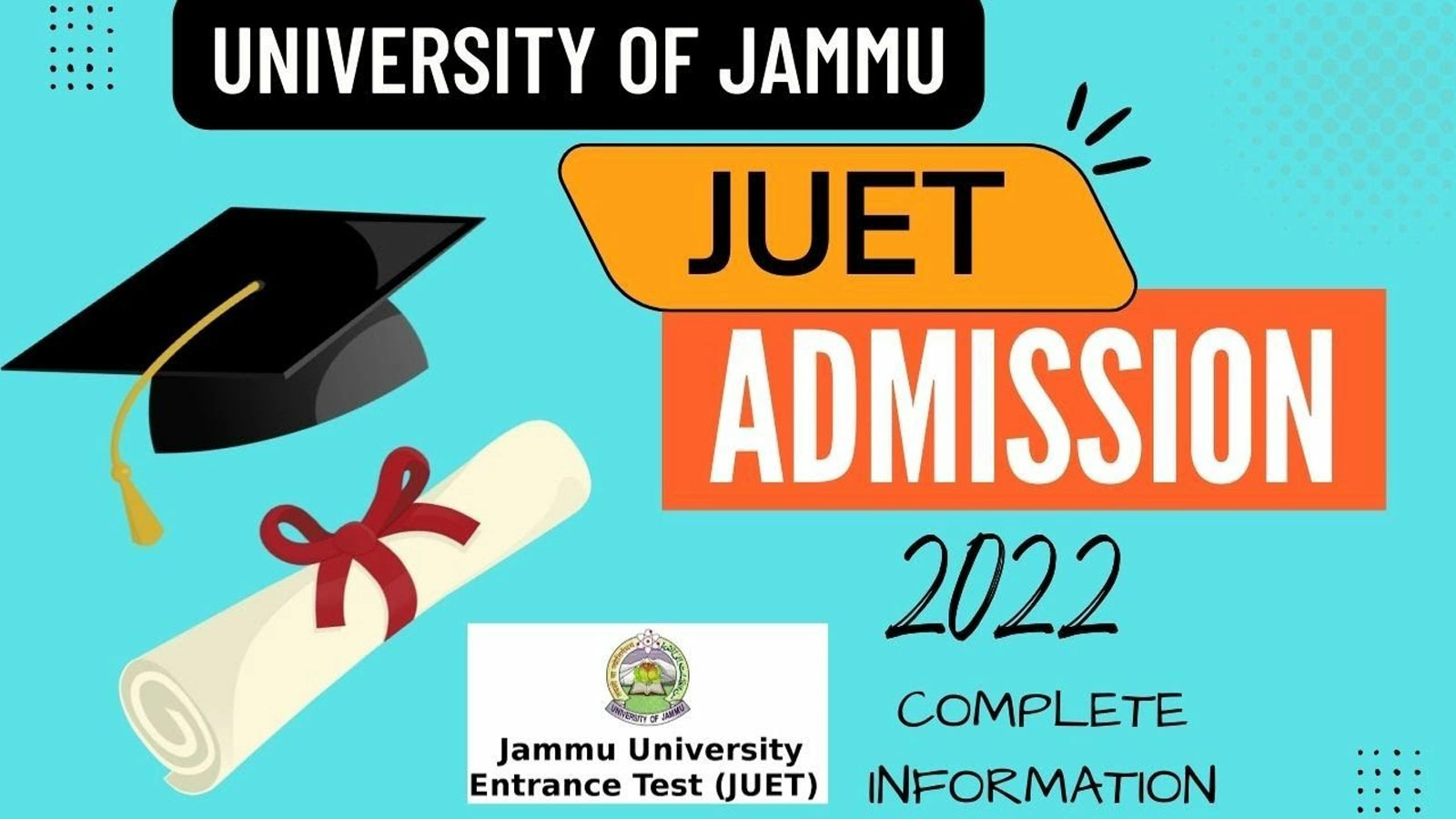 Jammu University JUET-2022 Admission; Apply Online