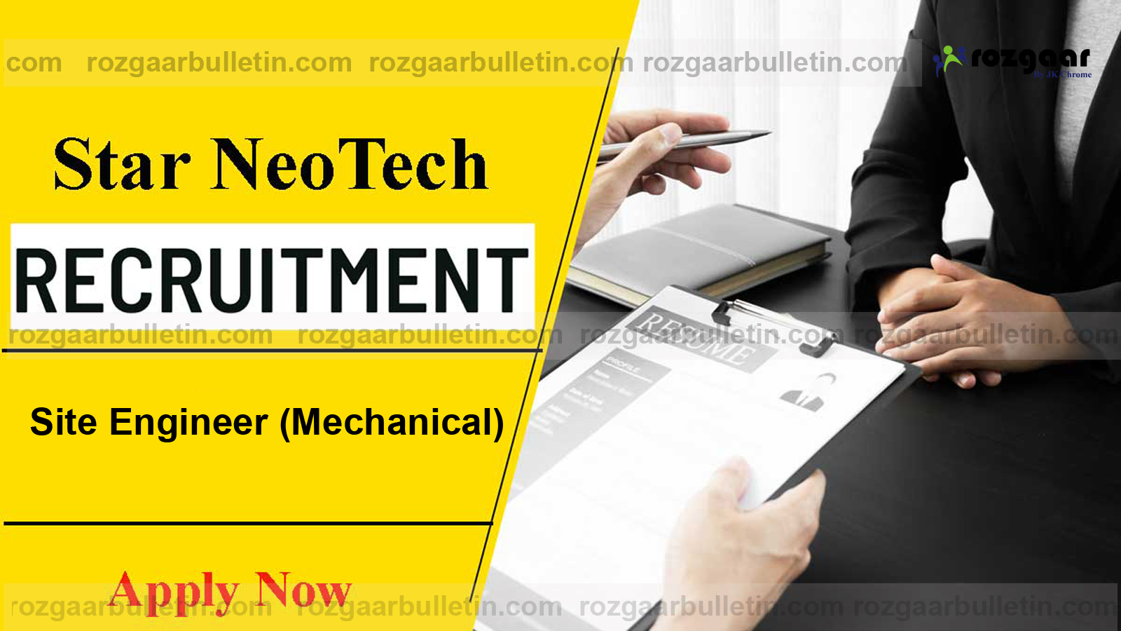 Site Engineer Mechanical, Star NeoTech Recruitment 2022, Check How to Apply
