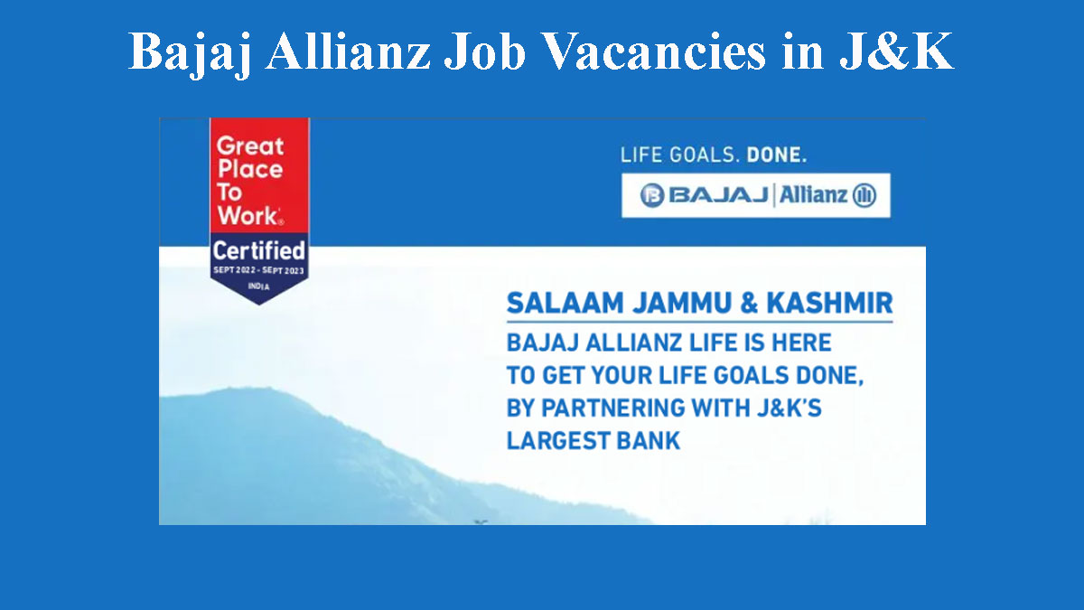 Bajaj Allianz Job Vacancies in J&K