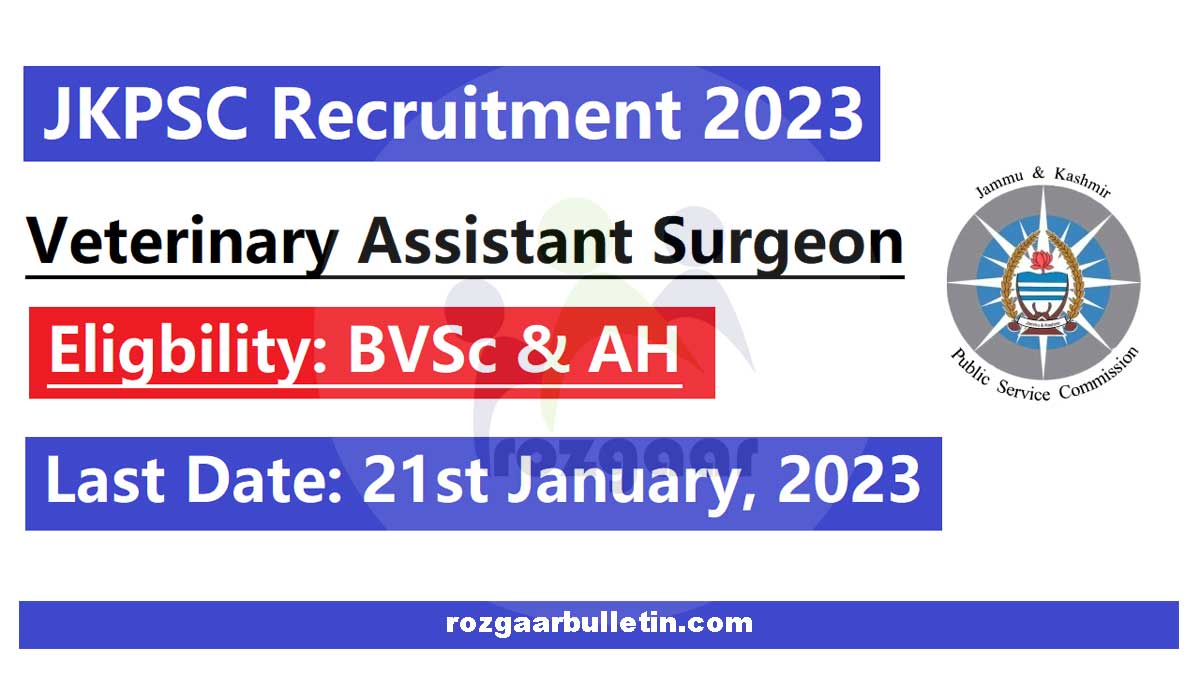 JKPSC Veterinary Assistant Surgeon Job Recruitment 2022
