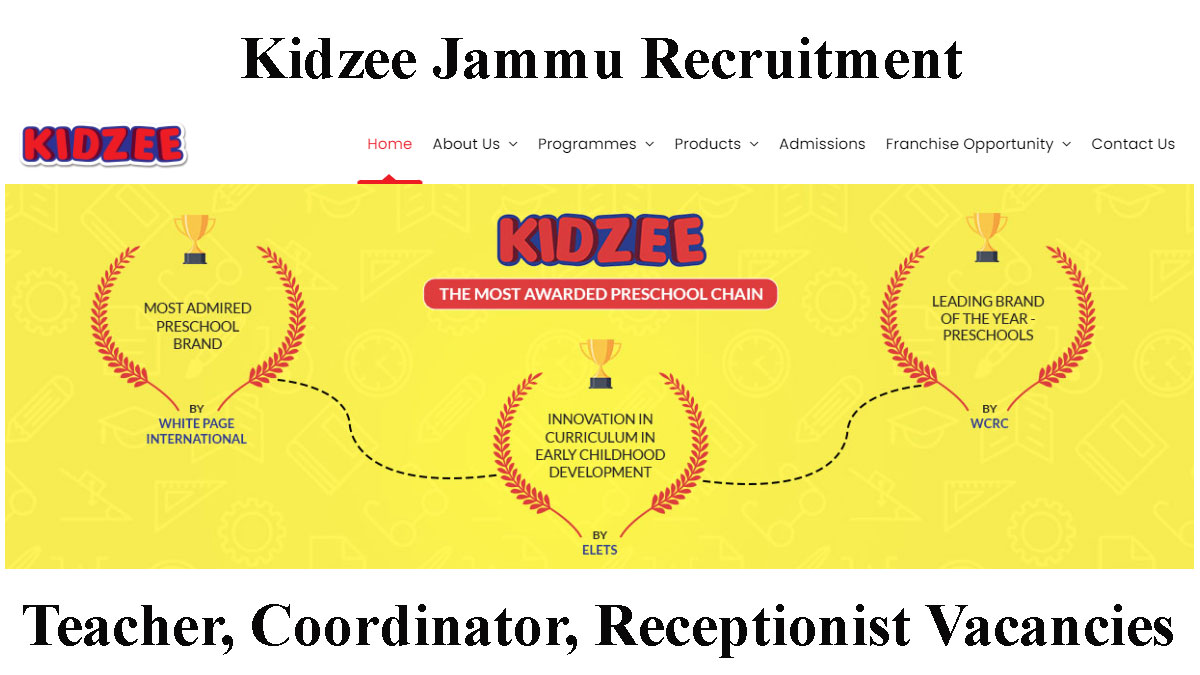 Kidzee Jammu Vacancies, check details here