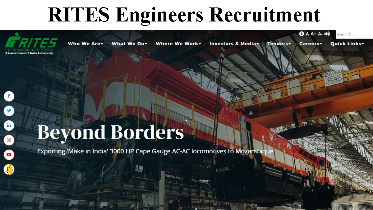 Engineers Recruitment in RITES Limited