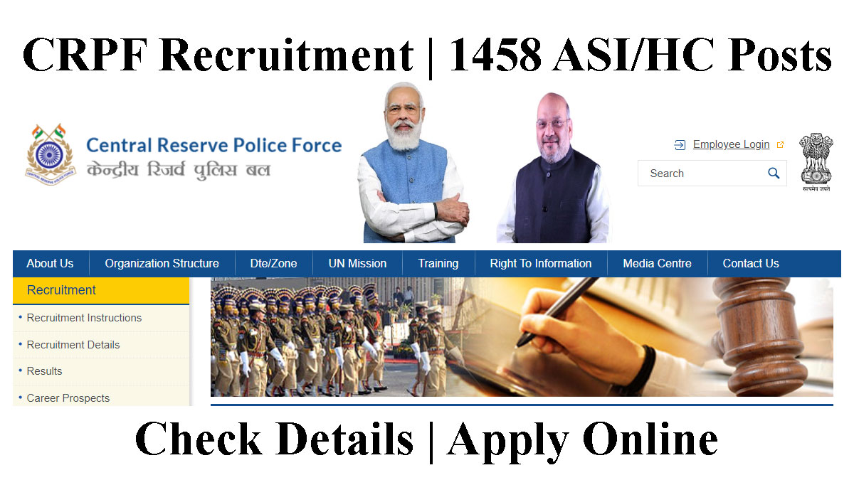 CRPF ASI/Head Constable Recruitment