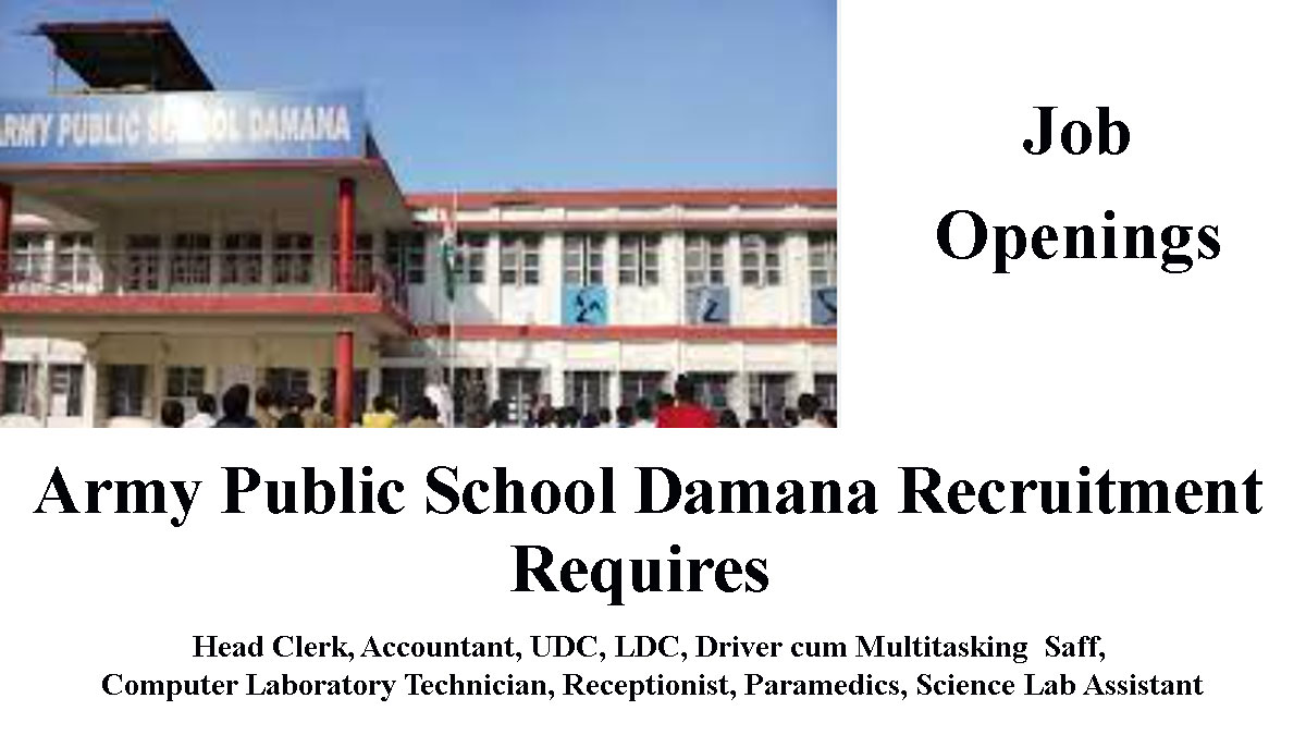 Army Public School Damana Recruitment