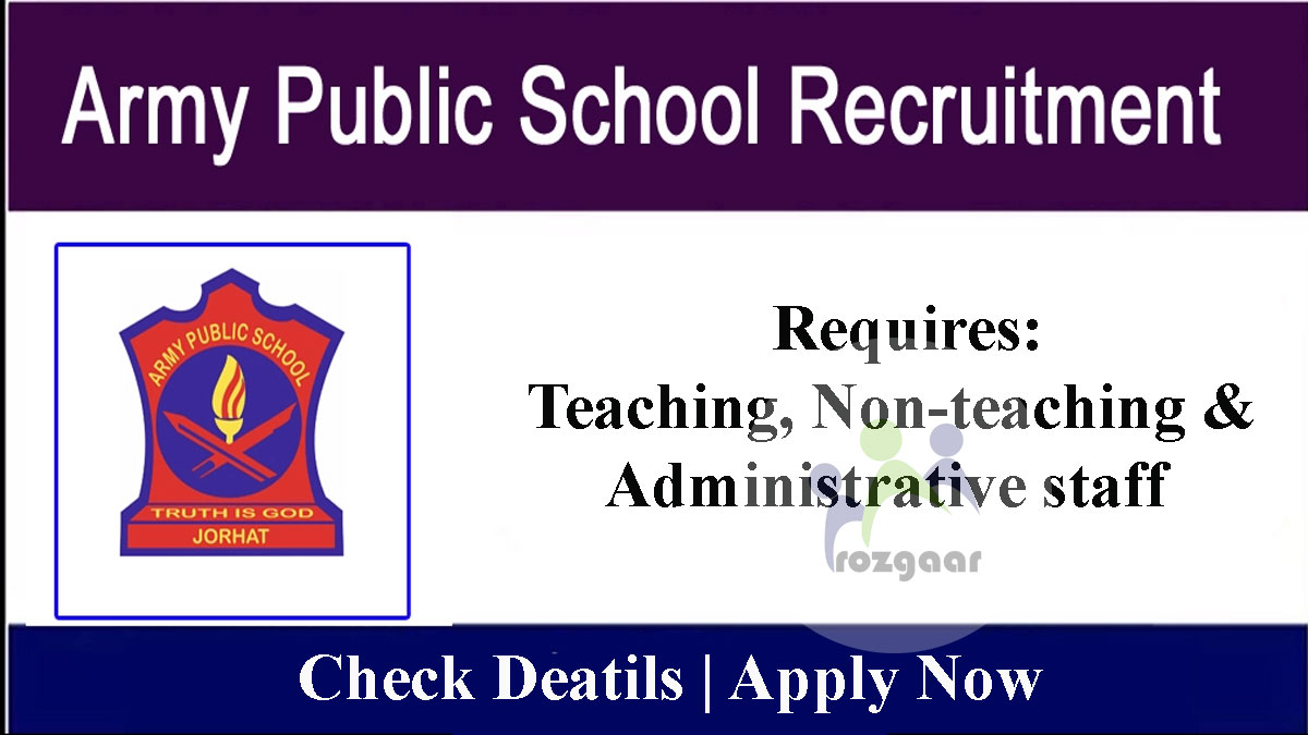 Army public school recruitment out for PGT, TGT AND PRT