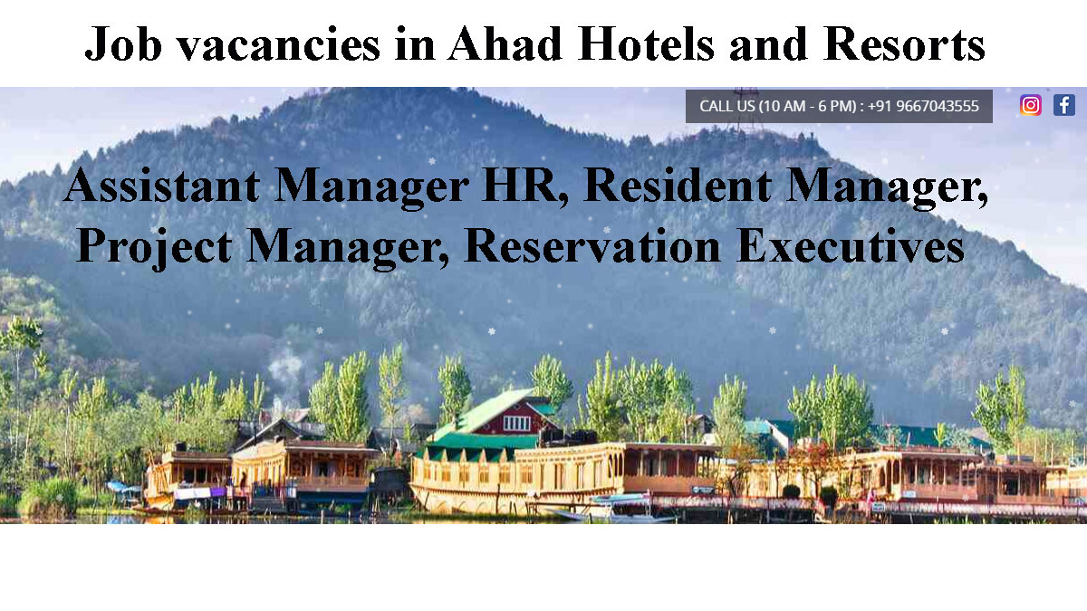 Job vacancies in Ahad Hotels and Resorts