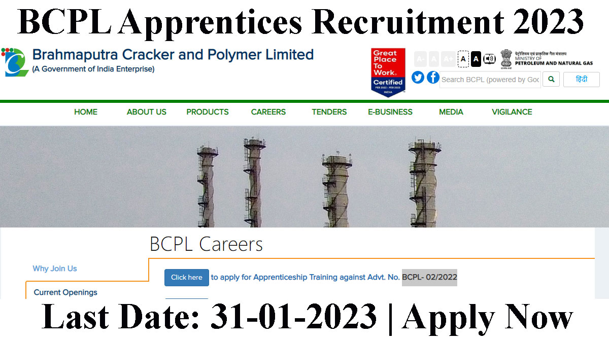 BCPL Apprentices Recruitment Notification