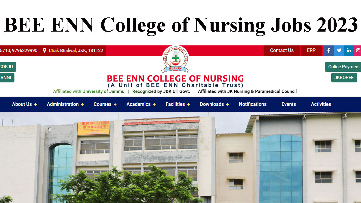 BEE ENN College of Nursing Jobs 2023