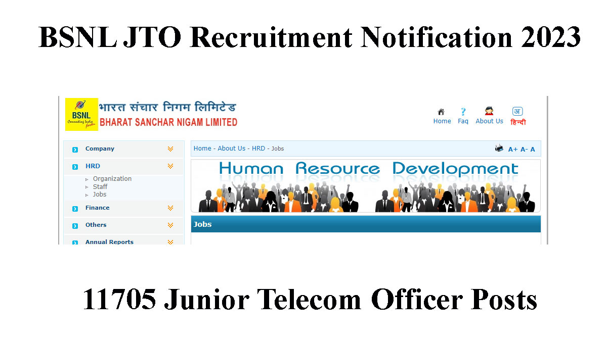 BSNL JTO Recruitment Notification 2023