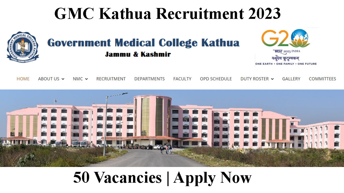 GMC Kathua Recruitment 2023