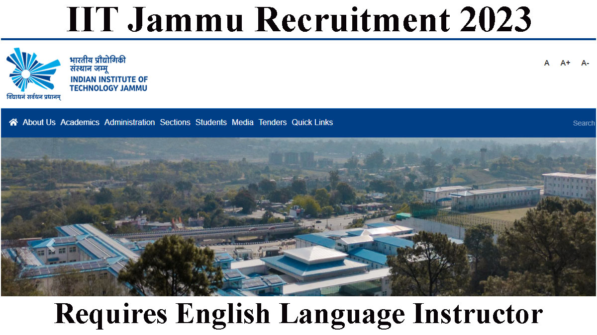 IIT Jammu Recruitment Notification 2023