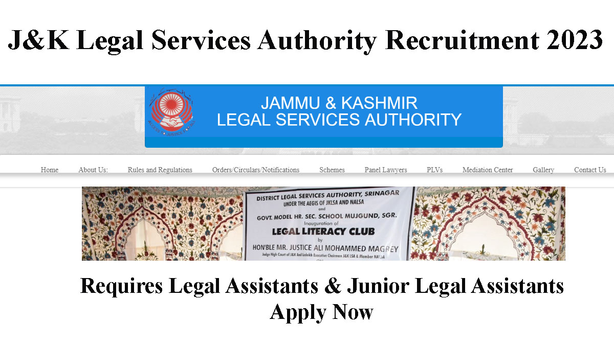 JK Legal Services Authority Recruitment 2023
