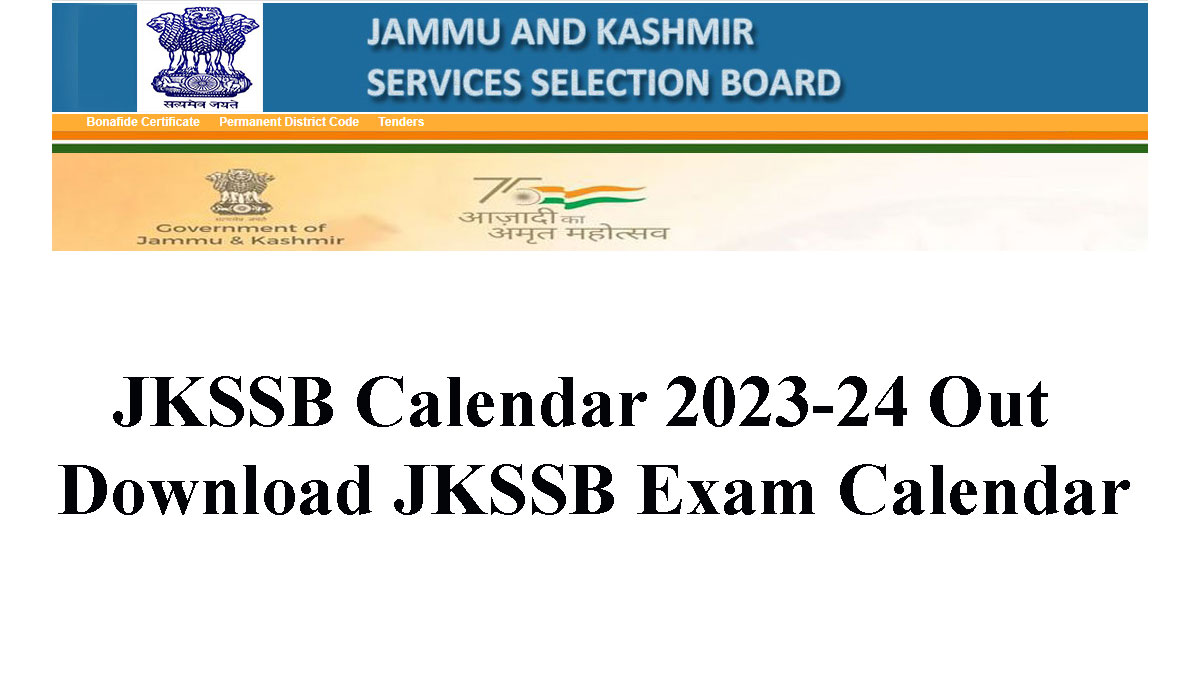 JKSSB Calendar 2023-24