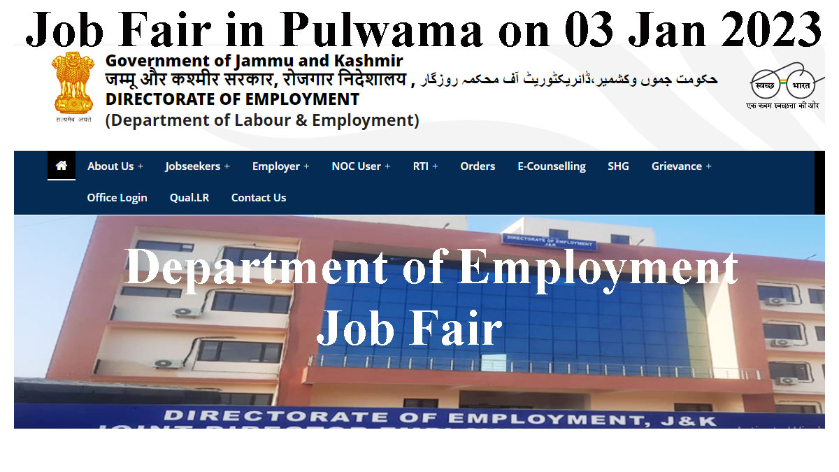 Job Fair in Pulwama on 03 Jan 2023