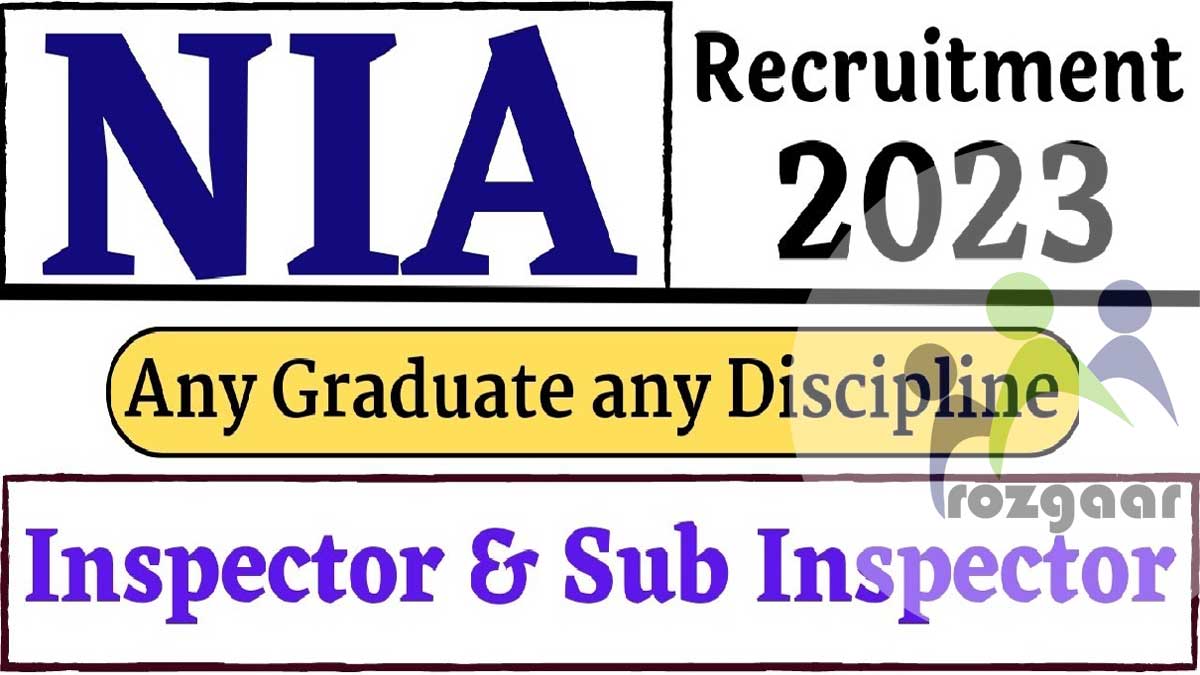 NIA 118 Inspector and Sub-Inspector Posts