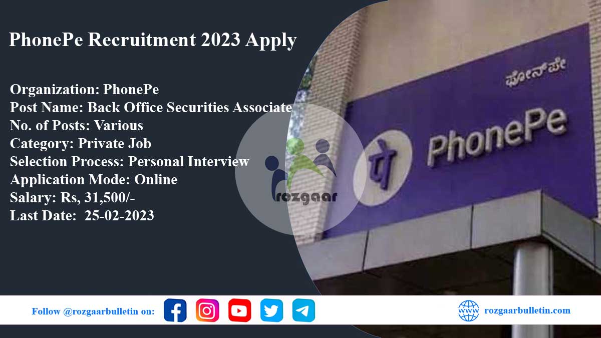 PhonePe Recruitment 2023