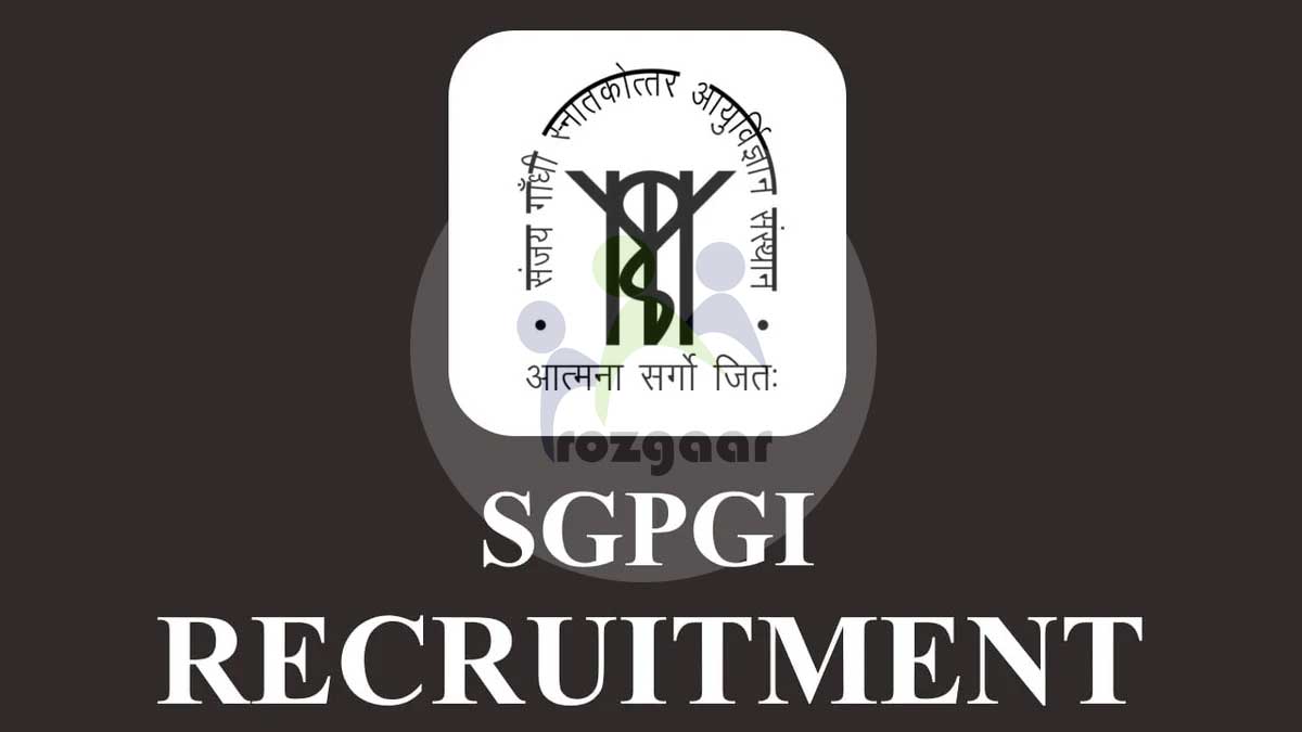 SGPGI Recruitment Notification 2023