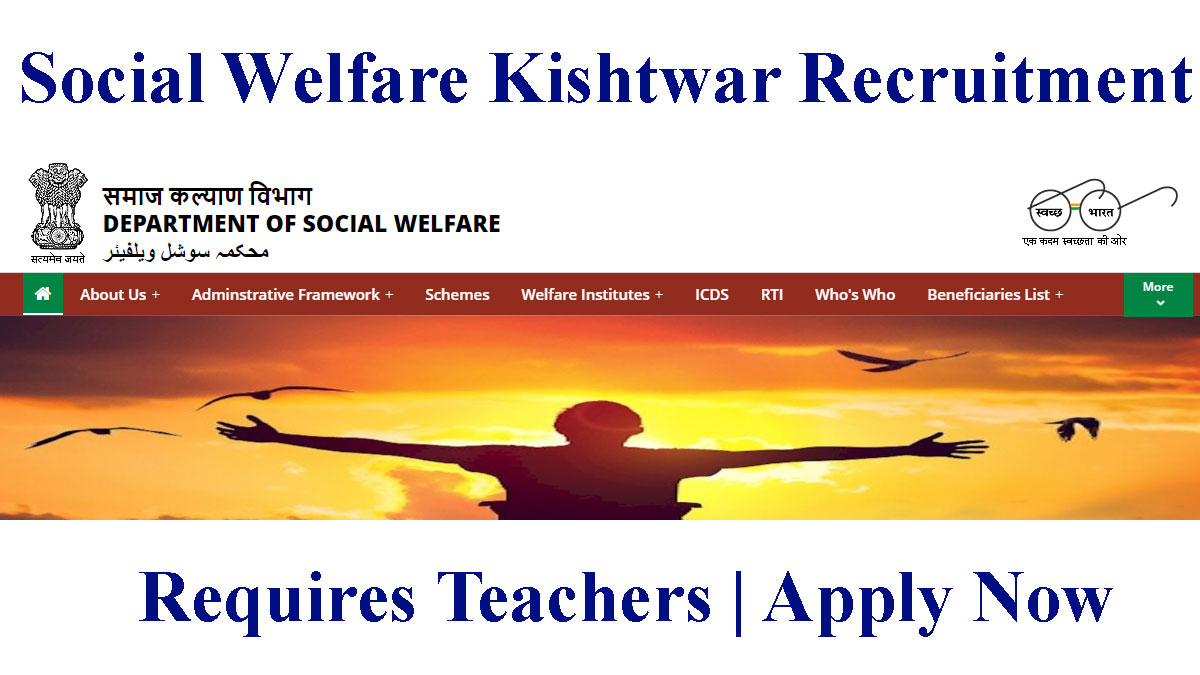 Social Welfare Kishtwar Recruitment