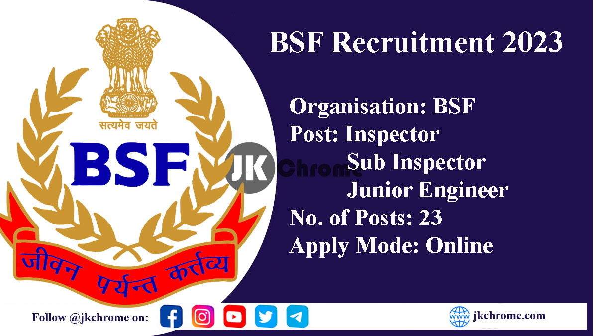 BSF Recruitment 2023 in Engineering