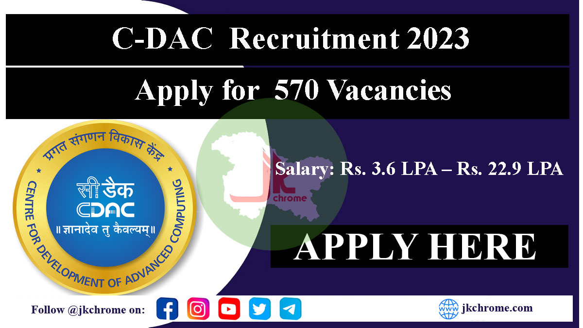 C-DAC Recruitment Notification 2023