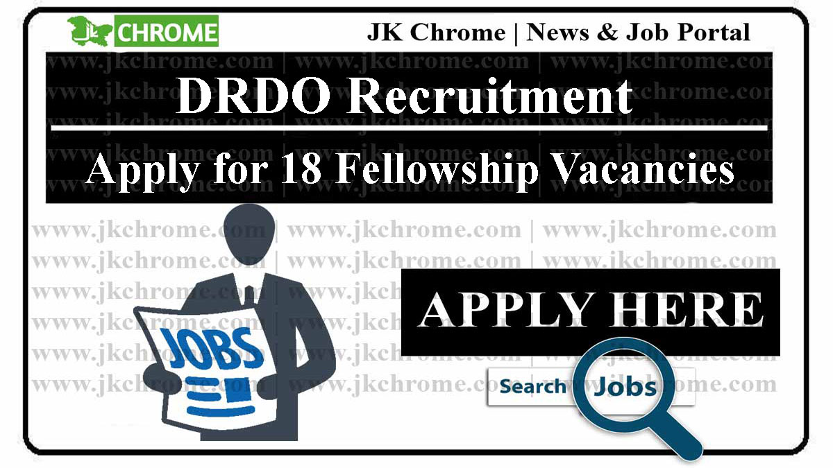 DRDO JRF Recruitment 2023 | Apply for 18 JRF posts