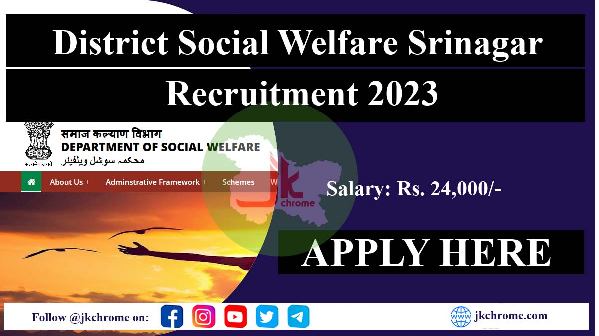District Social Welfare Srinagar Recruitment 2023