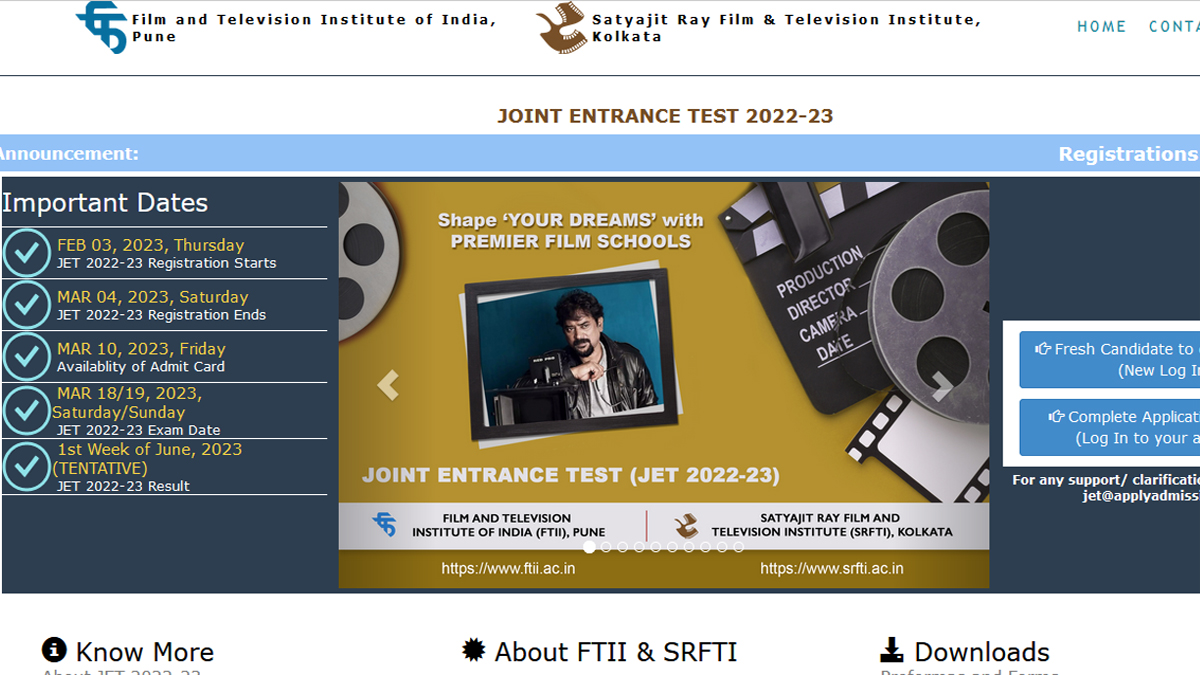FTII JET Registration 2023