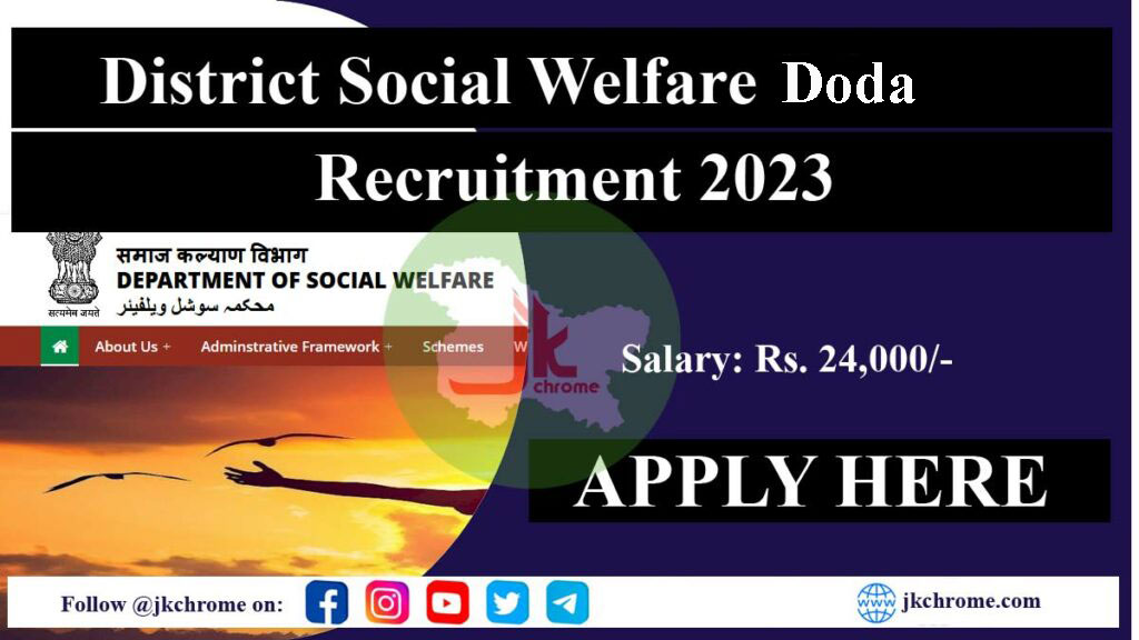 Social Welfare Doda Recruitment 2023