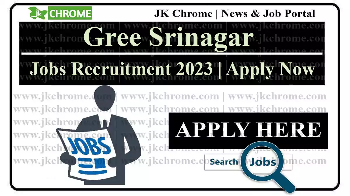 Gree Srinagar Jobs Recruitment 2023 | Apply Now