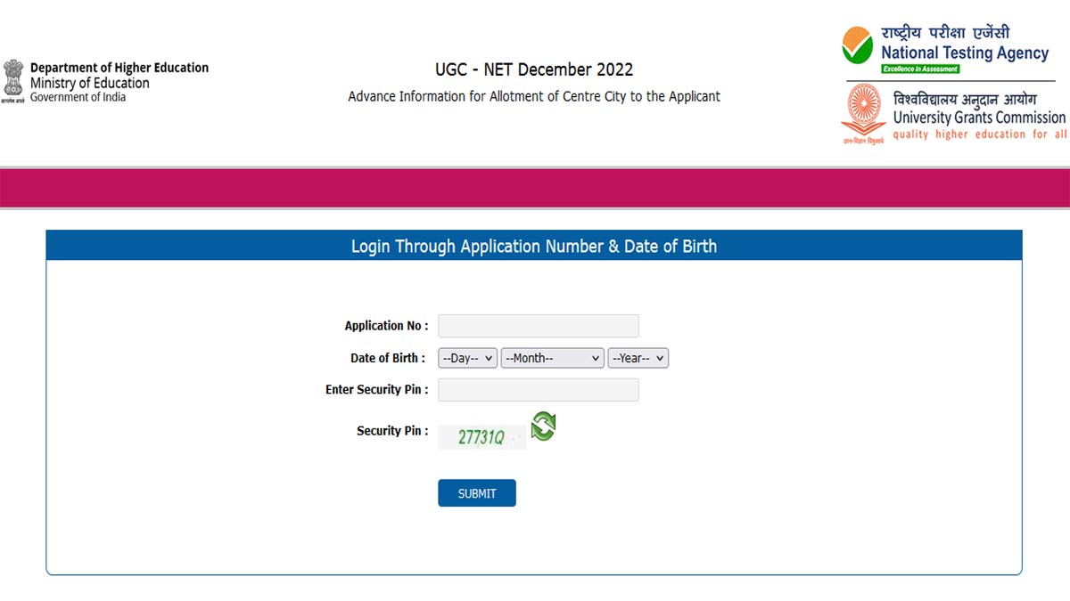 UGC NET Exam 2022: Phase 2 exam city intimation link out @ugcnet.nta.nic.in