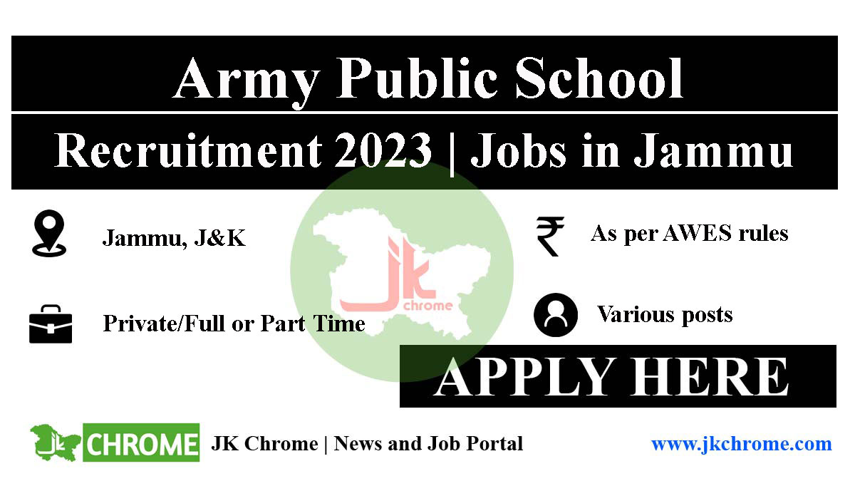 APS Kaluchak Job Recruitment 2023 | Various Vacancies