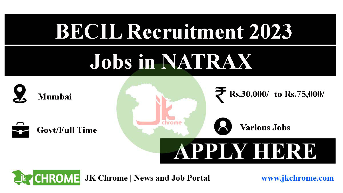 BECIL Recruitment 2023 | Jobs at NATRAX