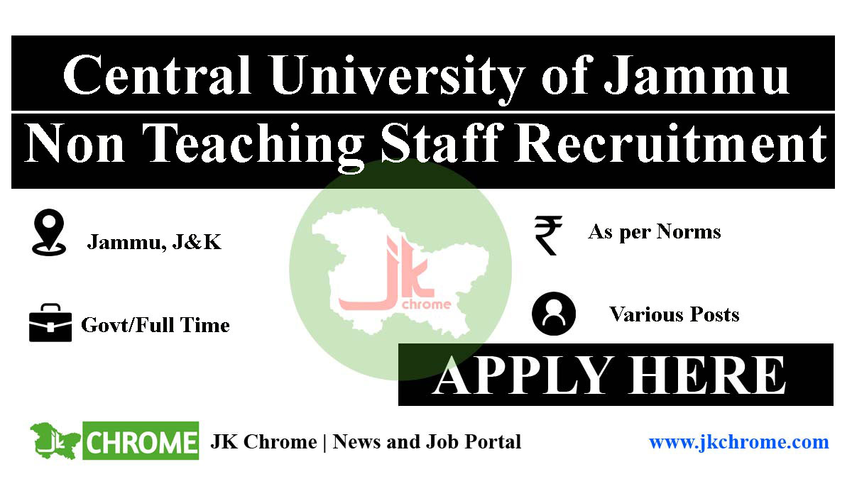Central University of Jammu Non-Teaching Jobs 2023: Apply Now for Various Posts