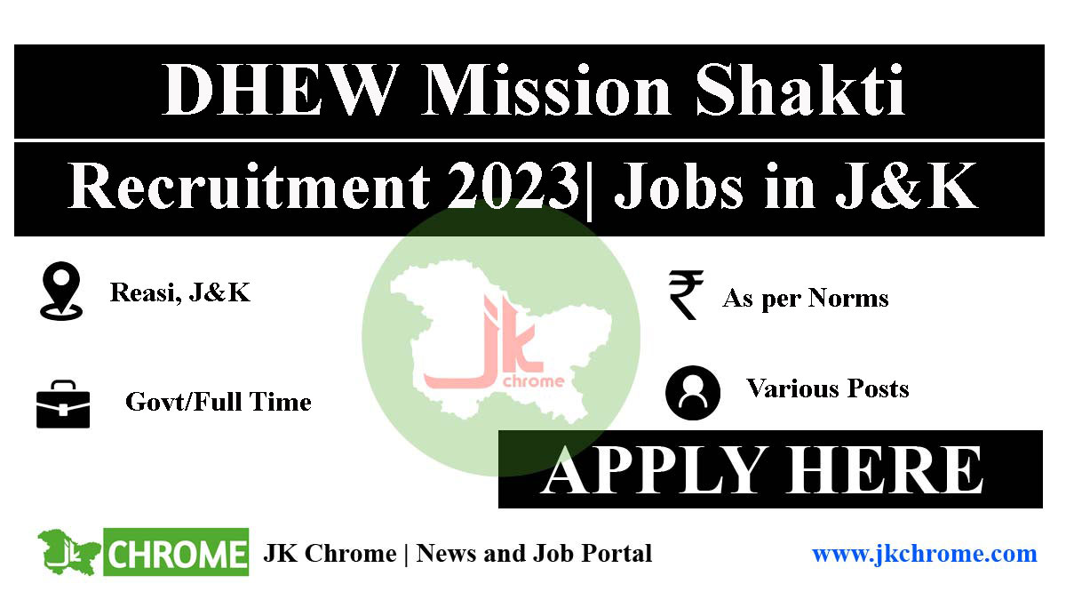 DHEW Mission Shakti Job Vacancy Recruitment 2023