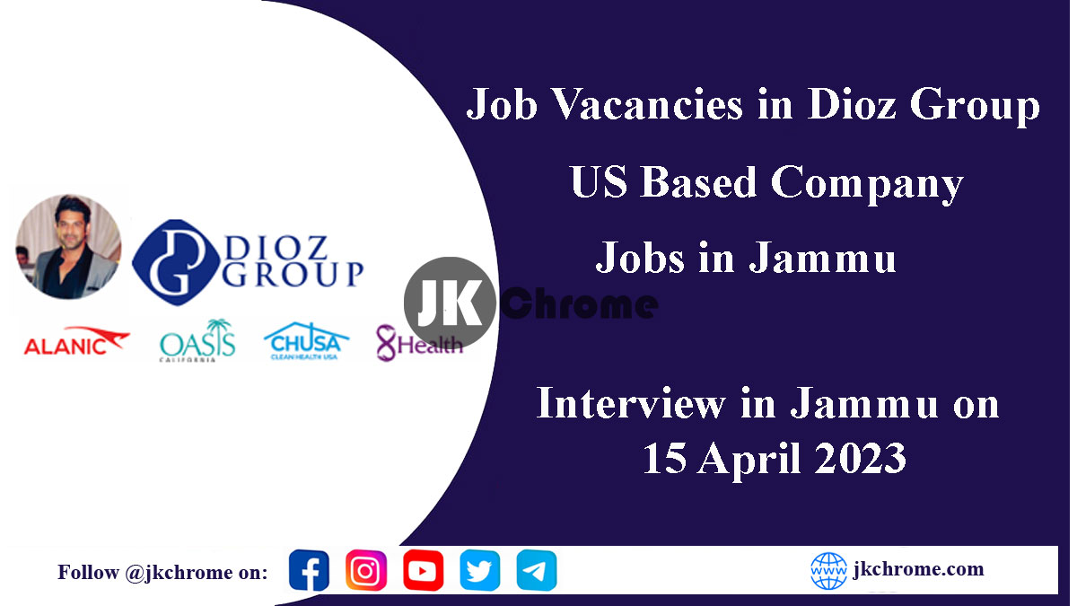 Job Vacancies in Dioz Group: Career Opportunities in Jammu