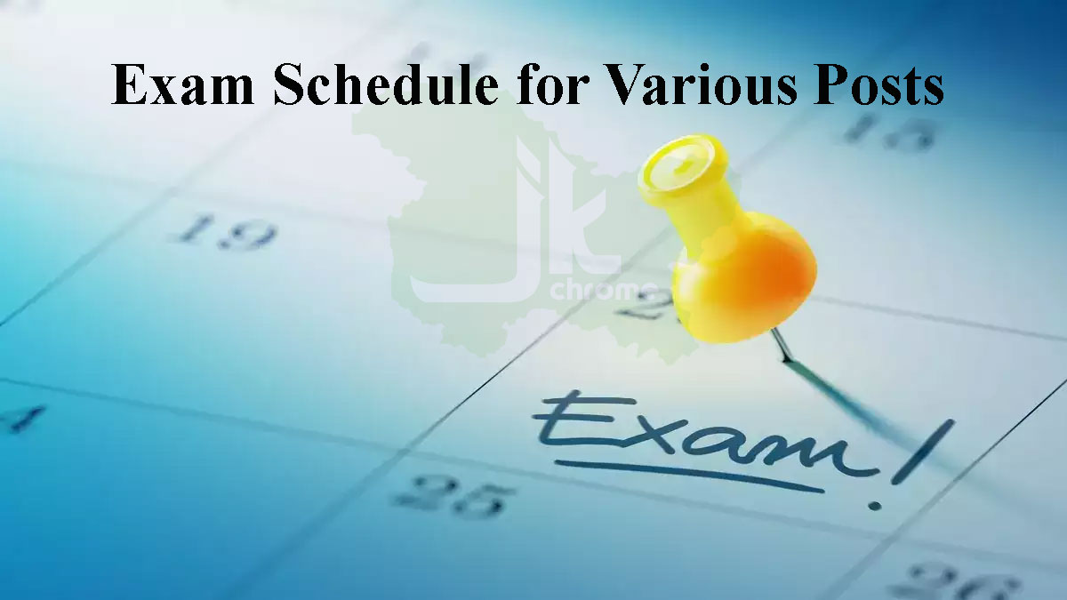 JKPSC Exam Dates for various posts | Details here