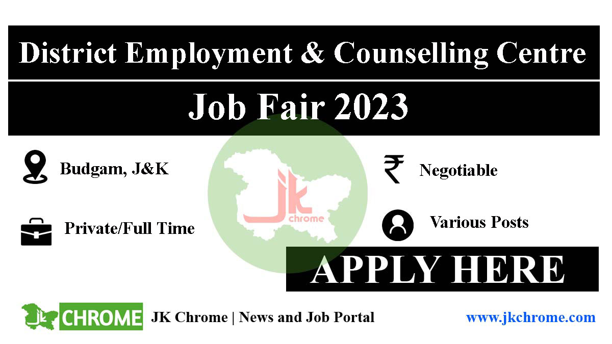 Job Fair in Budgam on March 14 | Check Details Here