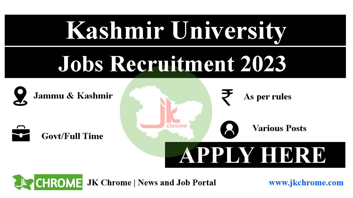 Kashmir University Jobs 2023 | Interview Notice