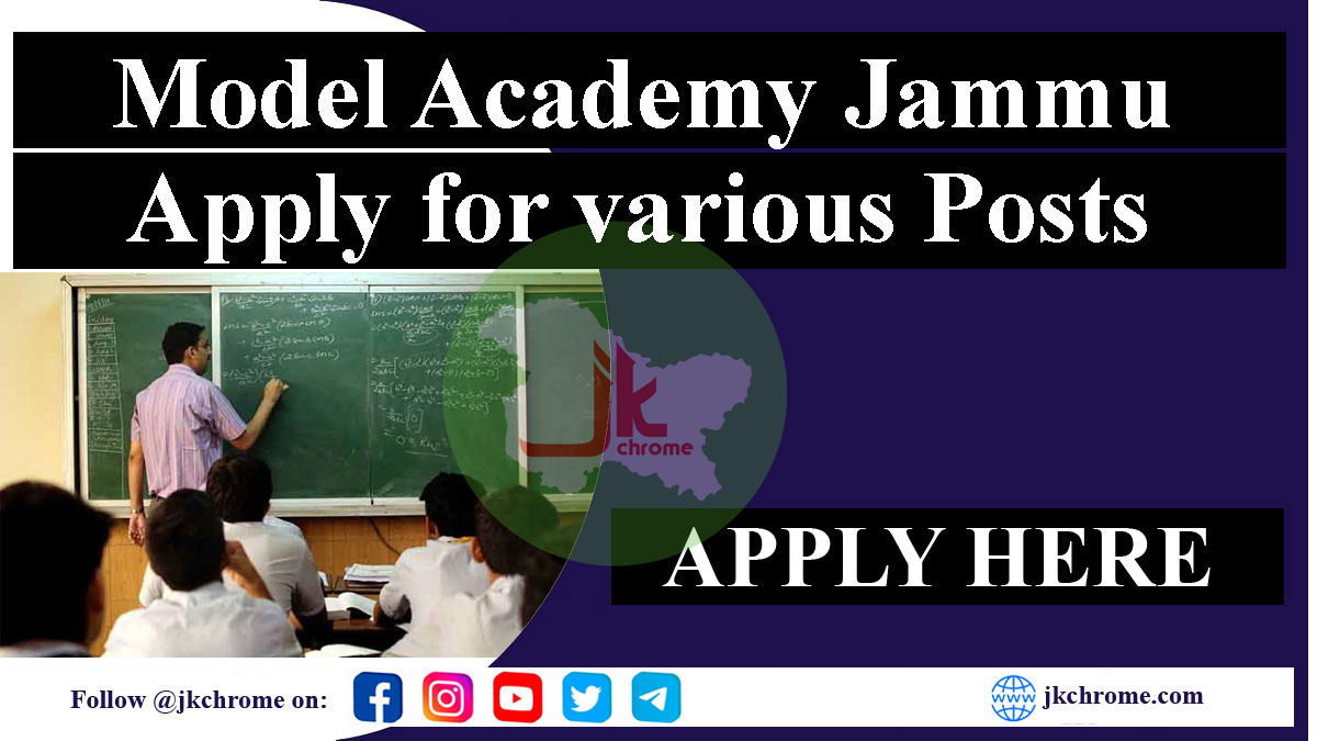 Model Academy Jammu Job Vacancies 2023