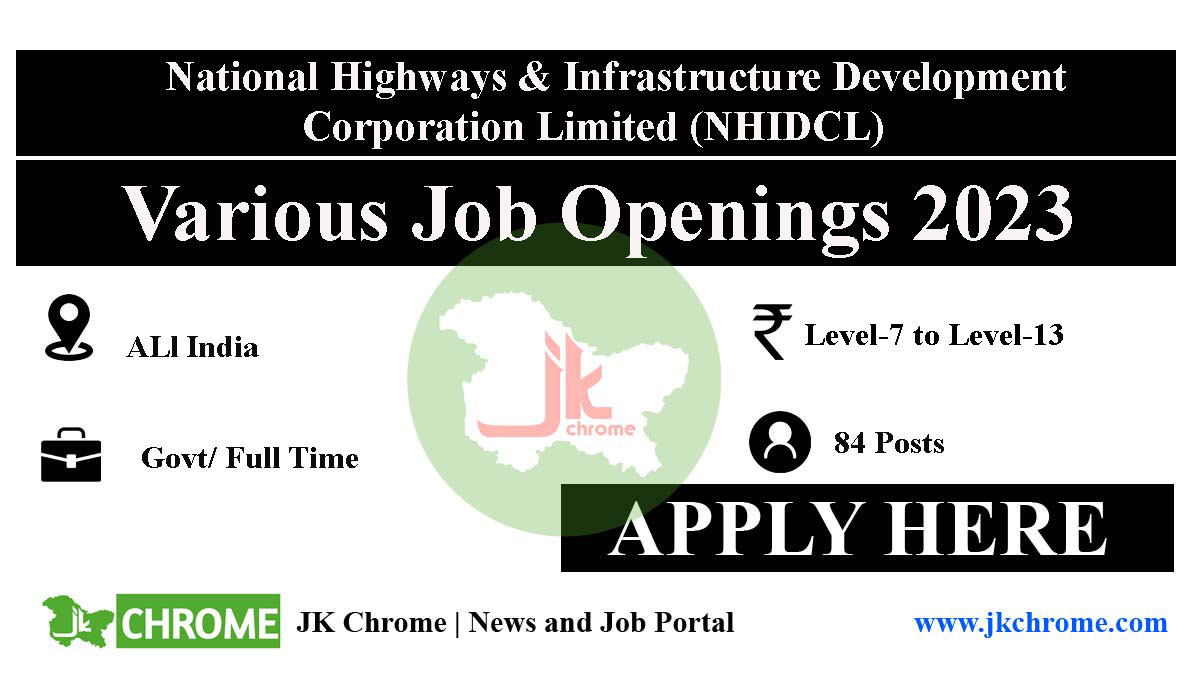 NHIDCL Job Recruitment 2023: Apply Now for Various Positions | 84 Posts