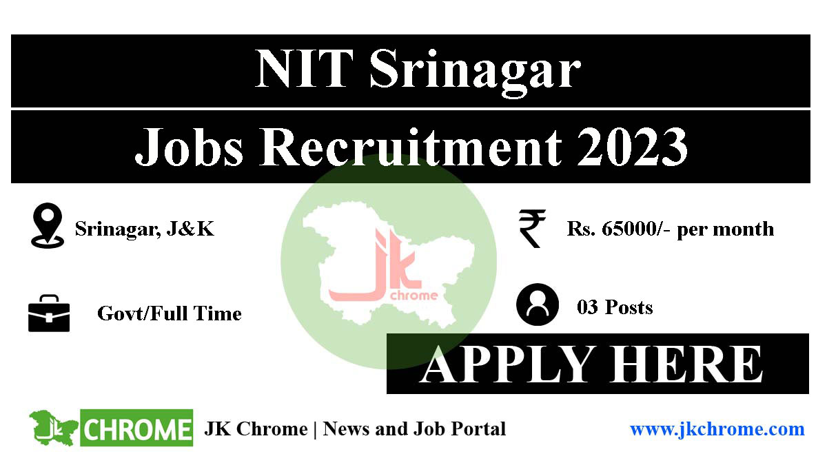 Teaching Staff Positions Open at NIT Srinagar for 2023