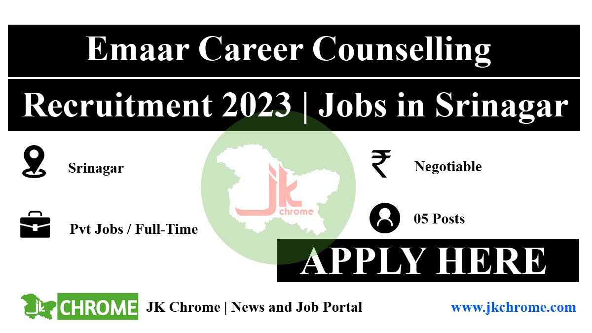 Emaar Career Counselling Jobs Recruitment 2023 | Check Details and Apply