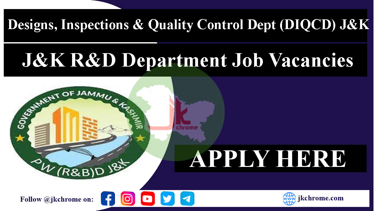 J&K R&D Department Jobs Recruitment 2023
